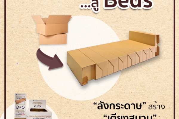 จาก Boxes สู่ Beds รับบริจาค “ลังกระดาษ” สร้าง “เตียงสนาม” สู้สถานการณ์โควิด-19