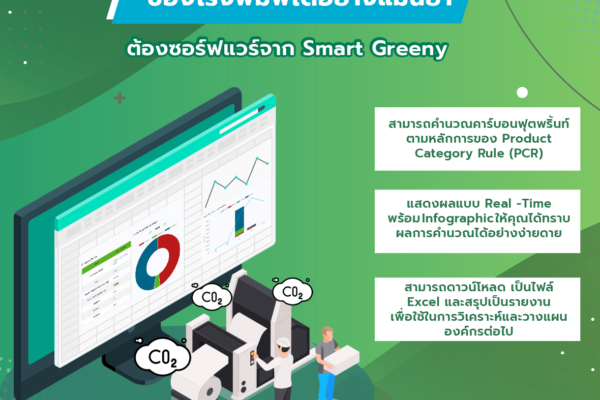 คำนวณคาร์บอนฟุตพริ้นท์ของโรงพิมพ์ได้อย่างแม่นยำ ต้องซอร์ฟแวร์จาก Smart Greeny