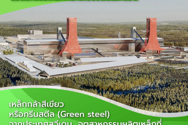 Green Steel นวัตรกรรมเหล็กกล้าสีเขียวลดโลกร้อน