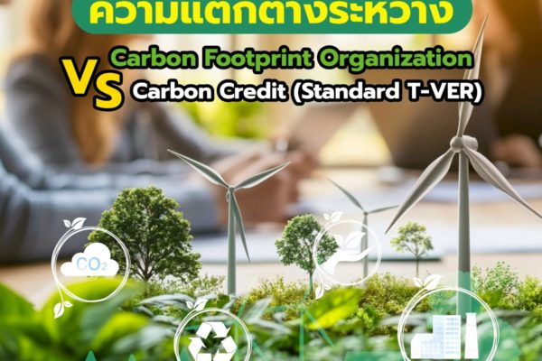 ความแตกต่างระหว่าง “Carbon Footprint Organization VS Carbon Credit (Standard T-VER)”