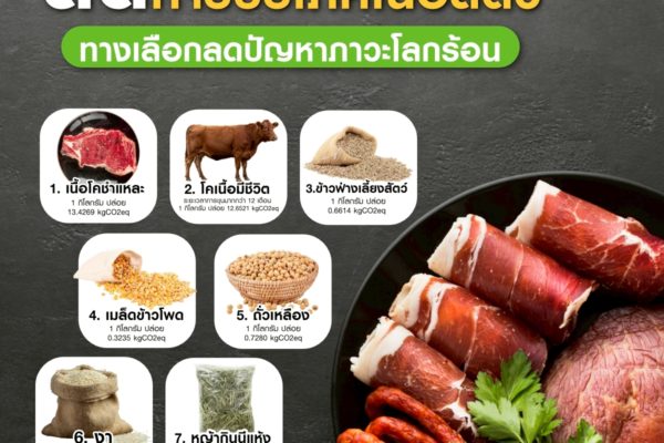 ลดการบริโภคเนื้อสัตว์ ทางเลือกลดปัญหาภาวะโลกร้อน