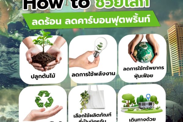 How to ช่วยโลก ลดร้อน ลดคาร์บอนฟุตพริ้นท์