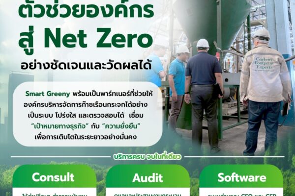 Smart Greeny ตัวช่วยองค์กรสู่ Net Zero อย่างชัดเจนและวัดผลได้