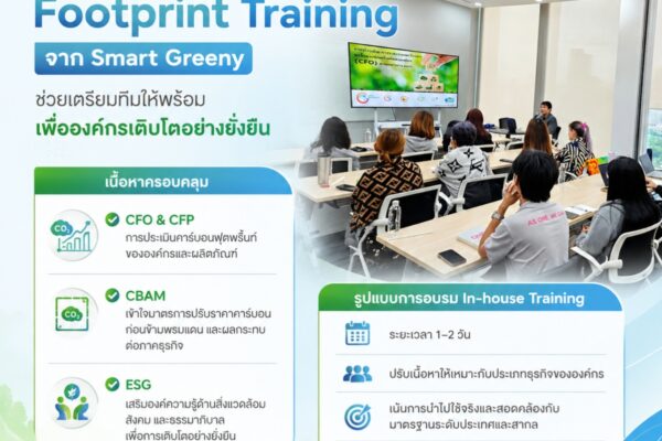 Carbon Footprint Training จาก Smart Greeny ช่วยเตรียมทีมให้พร้อม เพื่อองค์กรเติบโตอย่างยั่งยืน